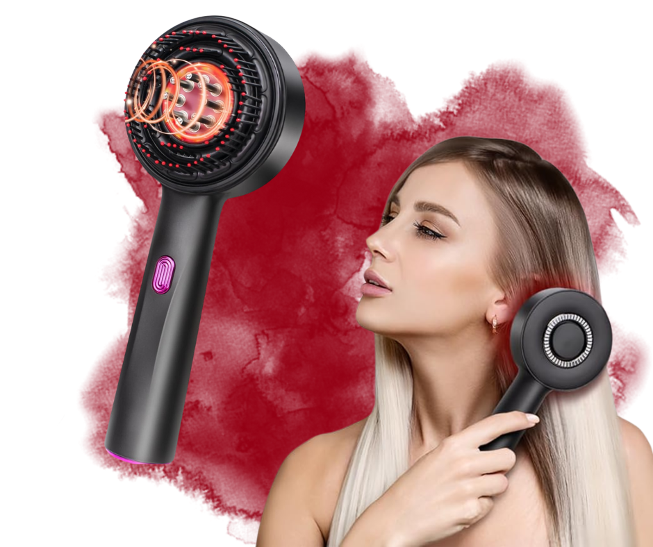 GlowScalp Pro - ЧЕТКА ЗА КОСА С LED  ЧЕРВЕНА СВЕТЛИНА